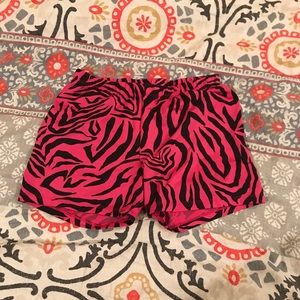 Pink and Black Zebra Soffe Spandex Shorts
